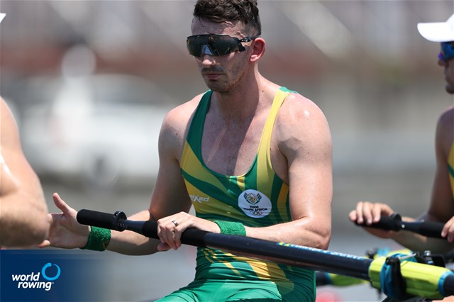 John Smith, Men's Four, South Africa, 2020 Olympic Games Regatta, Tokyo, Japan / World Rowing/Igor Meijer