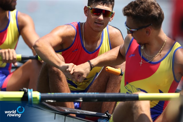 Florin Arteni, Ciprian Huc (s), Men's Eight, Romania, 2020 Olympic Games Regatta, Tokyo, Japan / World Rowing/Igor Meijer