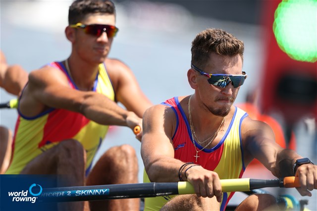 Florin Arteni, Ciprian Huc (s), Men's Eight, Romania, 2020 Olympic Games Regatta, Tokyo, Japan / World Rowing/Igor Meijer
