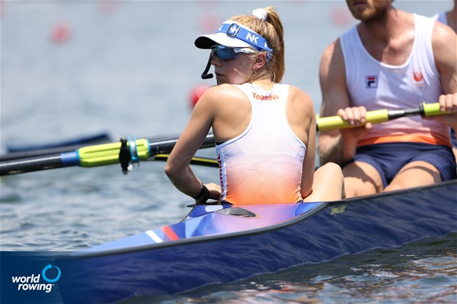 Eline Berger (c), Men's Eight, Netherlands, 2020 Olympic Games Regatta, Tokyo, Japan / World Rowing/Igor Meijer
