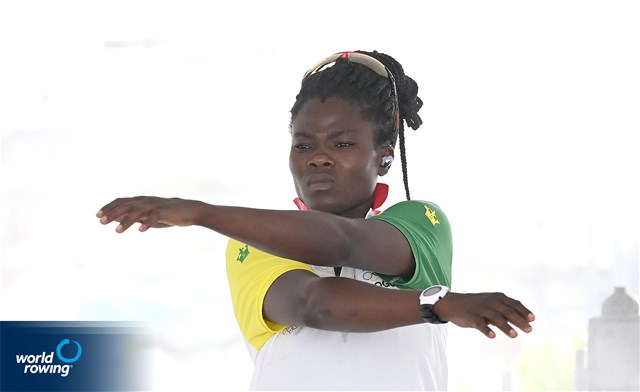 Claire Ayivon, Women's Single Sculls, Togo, 2020 Olympic Games Regatta, Tokyo, Japan / World Rowing/Detlev Seyb