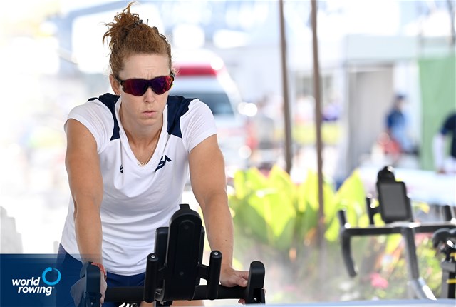Megan Kalmoe (b), Women's Pair, United States of America, 2020 Olympic Games Regatta, Tokyo, Japan / World Rowing/Detlev Seyb