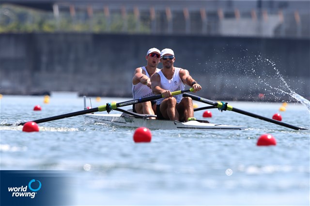 Brook Robertson (b), Stephen Jones (s), Men's Pair, New Zealand, 2020 Olympic Games Regatta, Tokyo, Japan / World Rowing/Igor Meijer