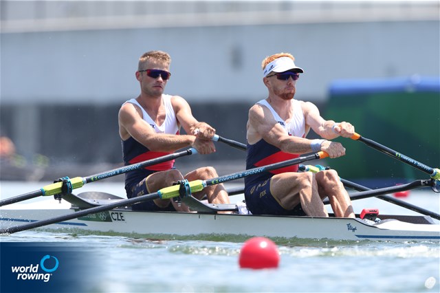 Jiri Simanek (b), Miroslav Vrastil (s), Lightweight Men's Double Sculls, Czech Republic, 2020 Olympic Games Regatta, Tokyo, Japan / World Rowing/Igor Meijer