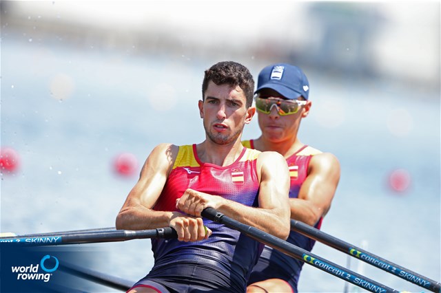 Caetano Horta Pombo (b), Manel Balastegui (s), Lightweight Men's Double Sculls, Spain, 2020 Olympic Games Regatta, Tokyo, Japan / World Rowing/Igor Meijer