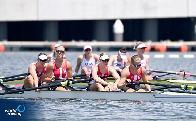 Trine Dahl Pedersen (b), Christina Johansen, Frida Sanggaard Nielsen, Ida Jacobsen (s), Women's Four, Denmark, 2020 Olympic Games Regatta, Tokyo, Japan / World Rowing/Detlev Seyb