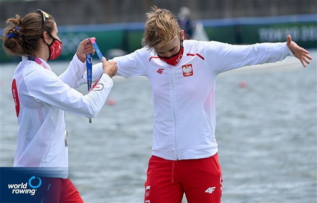 Agnieszka Kobus-Zawojska (b), Marta Wieliczko, Maria Sajdak, Katarzyna Zillmann (s), Women's Quadruple Sculls, Poland, 2020 Olympic Games Regatta, Tokyo, Japan / World Rowing/Detlev Seyb