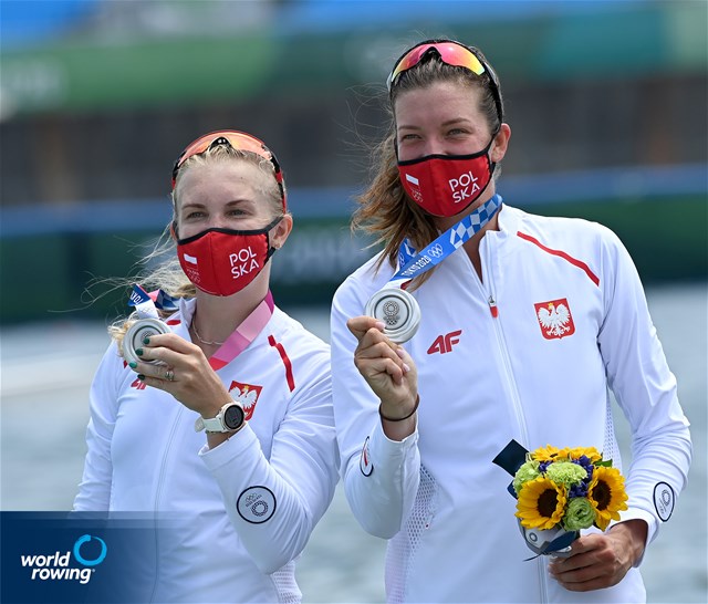 Agnieszka Kobus-Zawojska (b), Marta Wieliczko, Maria Sajdak, Katarzyna Zillmann (s), Women's Quadruple Sculls, Poland, 2020 Olympic Games Regatta, Tokyo, Japan / World Rowing/Detlev Seyb