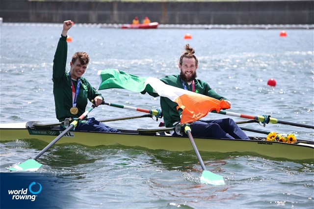 Fintan Mc Carthy (b), Paul O'Donovan (s), Lightweight Men's Double Sculls, Ireland, 2020 Olympic Games Regatta, Tokyo, Japan / World Rowing/Igor Meijer