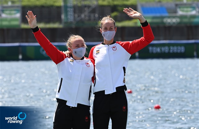 Caileigh Filmer (b), Hillary Janssens (s), Women's Pair, Canada, bronze, 2020 Olympic Games Regatta, Tokyo, Japan / World Rowing/Detlev Seyb