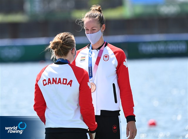 Caileigh Filmer (b), Hillary Janssens (s), Women's Pair, Canada, bronze, 2020 Olympic Games Regatta, Tokyo, Japan / World Rowing/Detlev Seyb