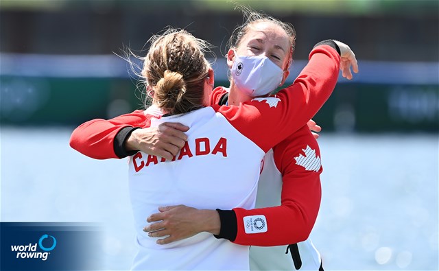 Caileigh Filmer (b), Hillary Janssens (s), Women's Pair, Canada, bronze, 2020 Olympic Games Regatta, Tokyo, Japan / World Rowing/Detlev Seyb