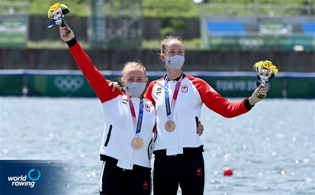 Caileigh Filmer (b), Hillary Janssens (s), Women's Pair, Canada, bronze, 2020 Olympic Games Regatta, Tokyo, Japan / World Rowing/Detlev Seyb
