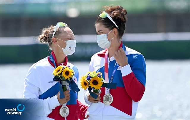 Vasilisa Stepanova (b), Elena Oriabinskaia (s), Women's Pair, Russian Olympic Committee, silver, 2020 Olympic Games Regatta, Tokyo, Japan / World Rowing/Detlev Seyb