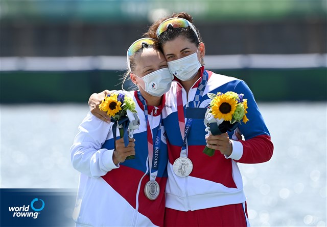 Vasilisa Stepanova (b), Elena Oriabinskaia (s), Women's Pair, Russian Olympic Committee, silver, 2020 Olympic Games Regatta, Tokyo, Japan / World Rowing/Detlev Seyb