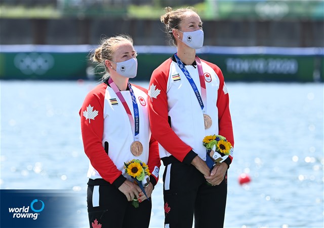 Caileigh Filmer (b), Hillary Janssens (s), Women's Pair, Canada, bronze, 2020 Olympic Games Regatta, Tokyo, Japan / World Rowing/Detlev Seyb