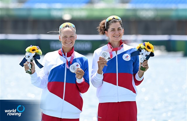 Vasilisa Stepanova (b), Elena Oriabinskaia (s), Women's Pair, Russian Olympic Committee, silver, 2020 Olympic Games Regatta, Tokyo, Japan / World Rowing/Detlev Seyb