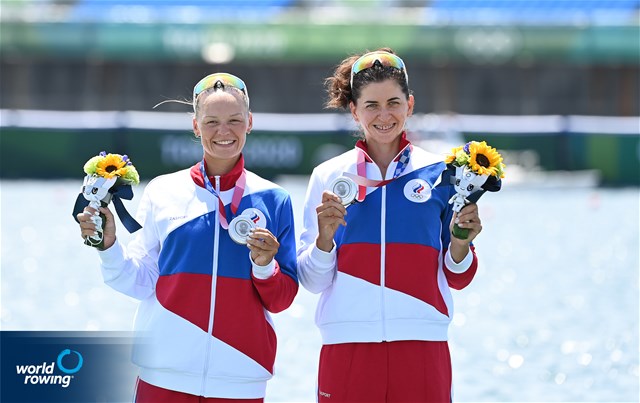 Vasilisa Stepanova (b), Elena Oriabinskaia (s), Women's Pair, Russian Olympic Committee, silver, 2020 Olympic Games Regatta, Tokyo, Japan / World Rowing/Detlev Seyb