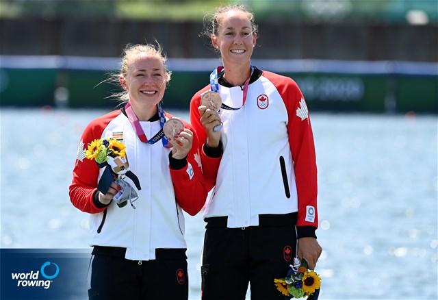 Caileigh Filmer (b), Hillary Janssens (s), Women's Pair, Canada, bronze, 2020 Olympic Games Regatta, Tokyo, Japan / World Rowing/Detlev Seyb