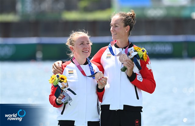 Caileigh Filmer (b), Hillary Janssens (s), Women's Pair, Canada, bronze, 2020 Olympic Games Regatta, Tokyo, Japan / World Rowing/Detlev Seyb