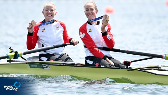 Caileigh Filmer (b), Hillary Janssens (s), Women's Pair, Canada, bronze, 2020 Olympic Games Regatta, Tokyo, Japan / World Rowing/Detlev Seyb