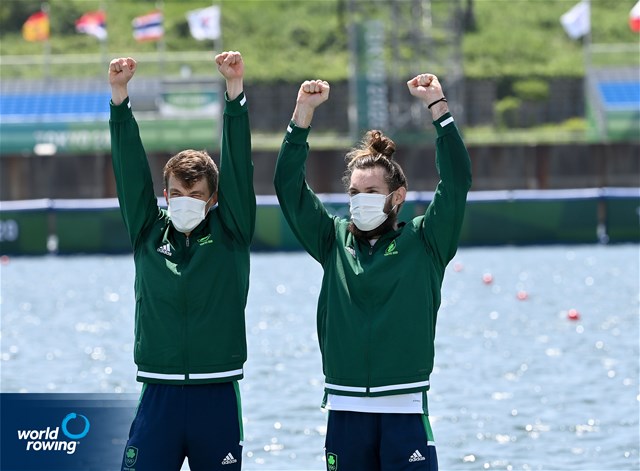 Fintan Mc Carthy (b), Paul O'Donovan (s), Lightweight Men's Double Sculls, Ireland, 2020 Olympic Games Regatta, Tokyo, Japan / World Rowing/Detlev Seyb
