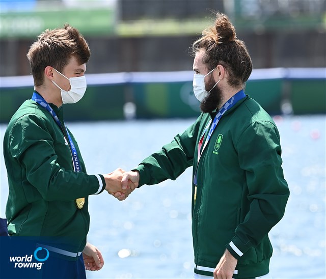 Fintan Mc Carthy (b), Paul O'Donovan (s), Lightweight Men's Double Sculls, Ireland, 2020 Olympic Games Regatta, Tokyo, Japan / World Rowing/Detlev Seyb