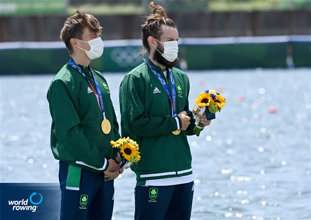 Fintan Mc Carthy (b), Paul O'Donovan (s), Lightweight Men's Double Sculls, Ireland, 2020 Olympic Games Regatta, Tokyo, Japan / World Rowing/Detlev Seyb