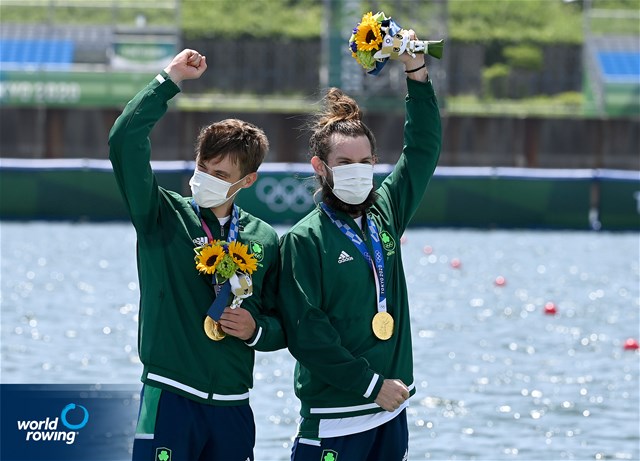 Fintan Mc Carthy (b), Paul O'Donovan (s), Lightweight Men's Double Sculls, Ireland, 2020 Olympic Games Regatta, Tokyo, Japan / World Rowing/Detlev Seyb