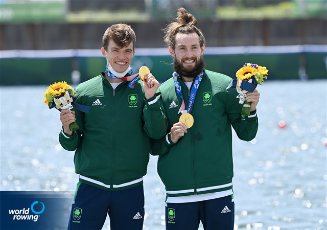 Fintan Mc Carthy (b), Paul O'Donovan (s), Lightweight Men's Double Sculls, Ireland, 2020 Olympic Games Regatta, Tokyo, Japan / World Rowing/Detlev Seyb
