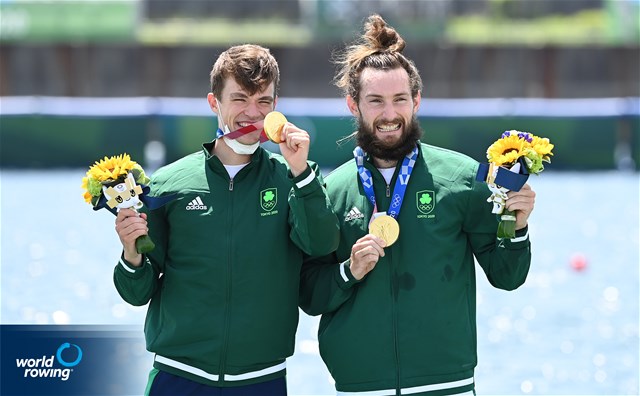 Fintan Mc Carthy (b), Paul O'Donovan (s), Lightweight Men's Double Sculls, Ireland, 2020 Olympic Games Regatta, Tokyo, Japan / World Rowing/Detlev Seyb