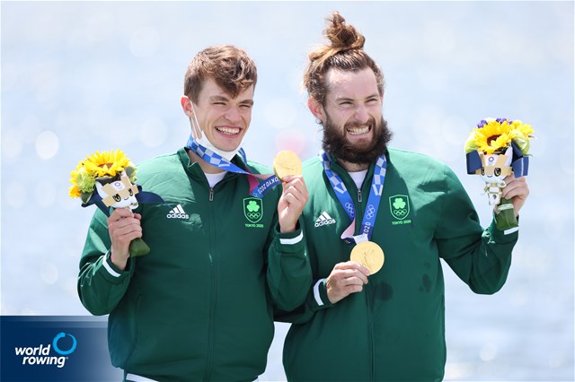 Fintan Mc Carthy (b), Paul O'Donovan (s), Lightweight Men's Double Sculls, Ireland, 2020 Olympic Games Regatta, Tokyo, Japan / World Rowing/Igor Meijer
