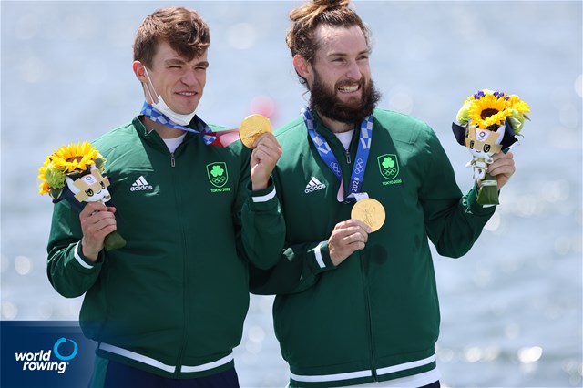 Fintan Mc Carthy (b), Paul O'Donovan (s), Lightweight Men's Double Sculls, Ireland, 2020 Olympic Games Regatta, Tokyo, Japan / World Rowing/Igor Meijer