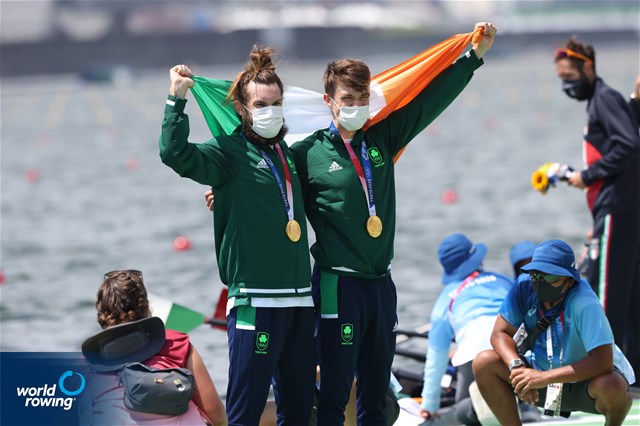 Fintan Mc Carthy (b), Paul O'Donovan (s), Lightweight Men's Double Sculls, Ireland, 2020 Olympic Games Regatta, Tokyo, Japan / World Rowing/Igor Meijer