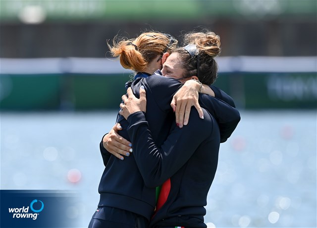 Valentina Rodini (b), Federica Cesarini (s), Lightweight Women's Double Sculls, Italy, 2020 Olympic Games Regatta, Tokyo, Japan / World Rowing/Detlev Seyb