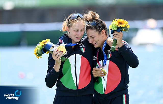 Valentina Rodini (b), Federica Cesarini (s), Lightweight Women's Double Sculls, Italy, 2020 Olympic Games Regatta, Tokyo, Japan / World Rowing/Detlev Seyb