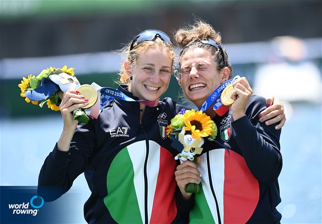 Valentina Rodini (b), Federica Cesarini (s), Lightweight Women's Double Sculls, Italy, 2020 Olympic Games Regatta, Tokyo, Japan / World Rowing/Detlev Seyb