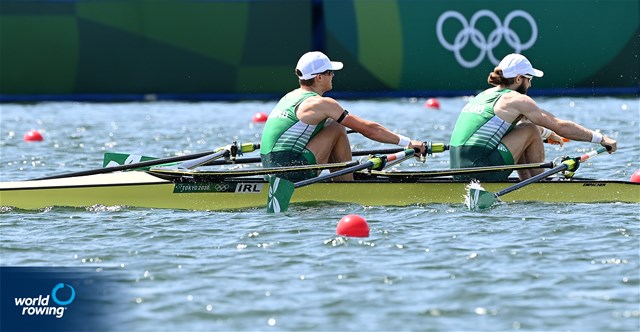 Fintan Mc Carthy (b), Paul O'Donovan (s), Lightweight Men's Double Sculls, Ireland, 2020 Olympic Games Regatta, Tokyo, Japan / World Rowing/Detlev Seyb