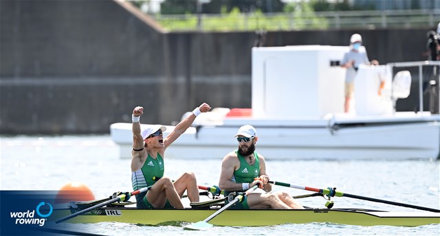 Fintan Mc Carthy (b), Paul O'Donovan (s), Lightweight Men's Double Sculls, Ireland, 2020 Olympic Games Regatta, Tokyo, Japan / World Rowing/Detlev Seyb