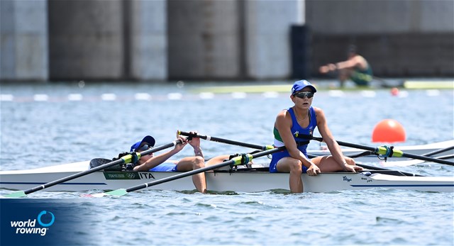 Valentina Rodini (b), Federica Cesarini (s), Lightweight Women's Double Sculls, Italy, 2020 Olympic Games Regatta, Tokyo, Japan / World Rowing/Detlev Seyb