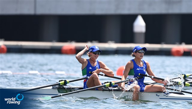 Valentina Rodini (b), Federica Cesarini (s), Lightweight Women's Double Sculls, Italy, 2020 Olympic Games Regatta, Tokyo, Japan / World Rowing/Detlev Seyb