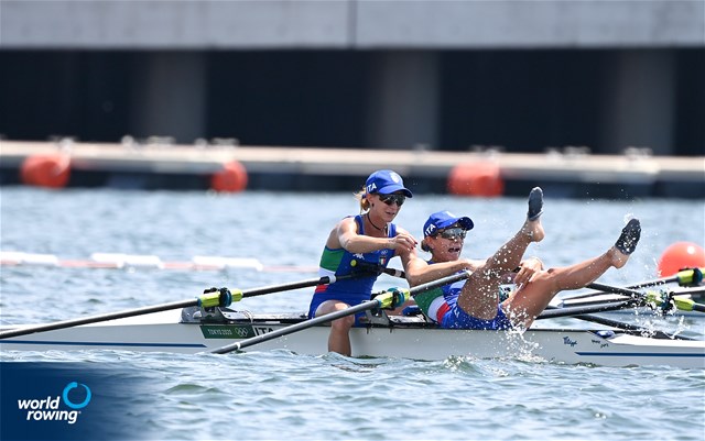 Valentina Rodini (b), Federica Cesarini (s), Lightweight Women's Double Sculls, Italy, 2020 Olympic Games Regatta, Tokyo, Japan / World Rowing/Detlev Seyb