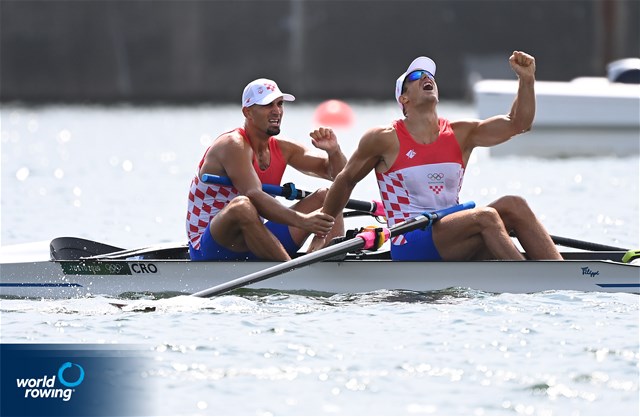 Martin Sinkovic (b), Valent Sinkovic (s), Men's Pair, Croatia, 2020 Olympic Games Regatta, Tokyo, Japan / World Rowing/Detlev Seyb