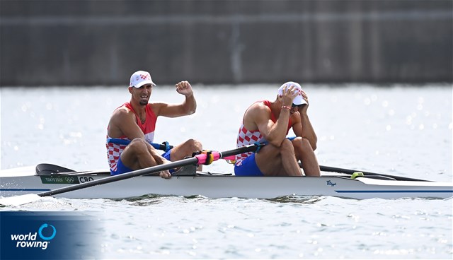 Martin Sinkovic (b), Valent Sinkovic (s), Men's Pair, Croatia, 2020 Olympic Games Regatta, Tokyo, Japan / World Rowing/Detlev Seyb