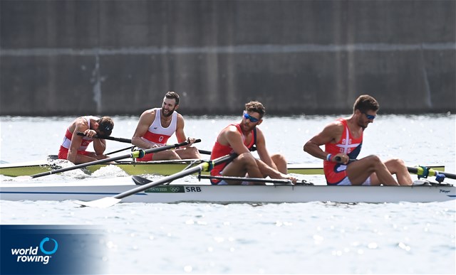 Kai Langerfeld (b), Conlin Mccabe (s), Men's Pair, Canada, 2020 Olympic Games Regatta, Tokyo, Japan / World Rowing/Detlev Seyb