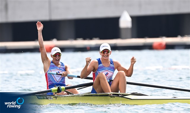 Vasilisa Stepanova (b), Elena Oriabinskaia (s), Women's Pair, Russian Olympic Committee, 2020 Olympic Games Regatta, Tokyo, Japan / World Rowing/Detlev Seyb