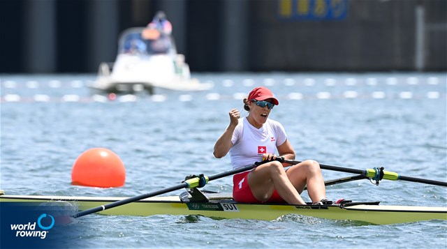 Jeanine Gmelin, Women's Single Sculls, Switzerland, 2020 Olympic Games Regatta, Tokyo, Japan / World Rowing/Detlev Seyb