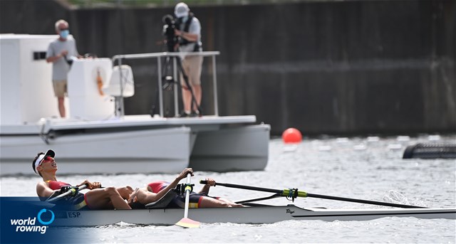 Caetano Horta Pombo (b), Manel Balastegui (s), Lightweight Men's Double Sculls, Spain, 2020 Olympic Games Regatta, Tokyo, Japan / World Rowing/Detlev Seyb