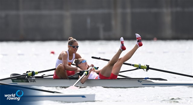 Patricia Merz (b), Frederique Rol (s), Lightweight Women's Double Sculls, Switzerland, 2020 Olympic Games Regatta, Tokyo, Japan / World Rowing/Detlev Seyb