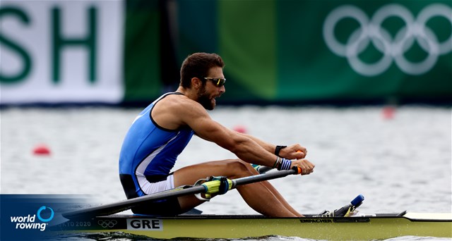 Stefanos Ntouskos, Men's Single Sculls, Greece, 2020 Olympic Games Regatta, Tokyo, Japan / World Rowing/Igor Meijer